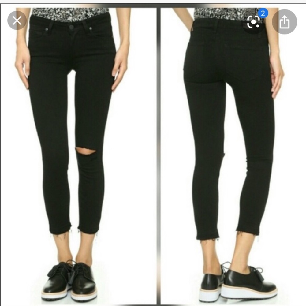 PAIGE verdugo black cropped jeans